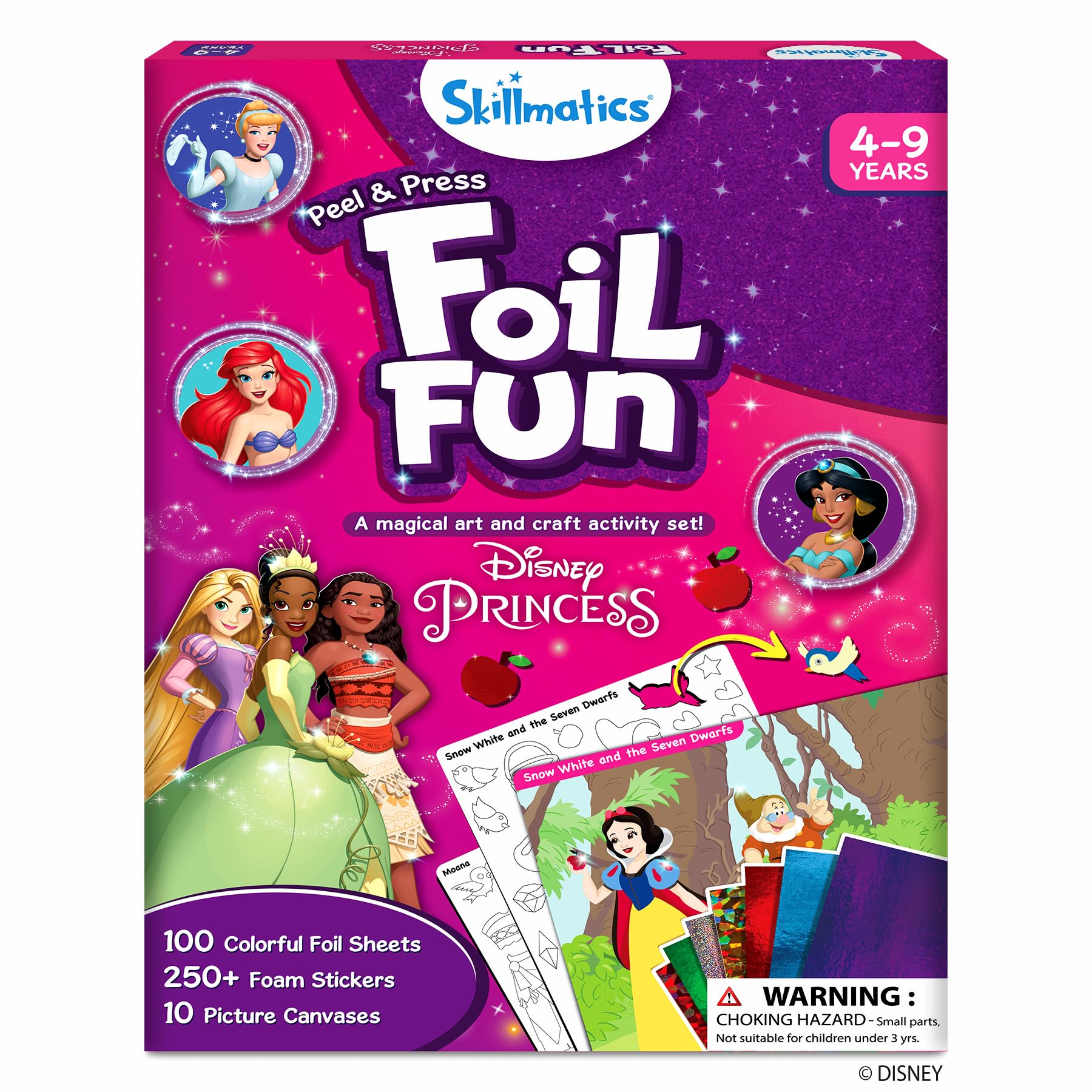 Disney Princess Mess-Free Art Kits for Kids, Creative Travel Toys